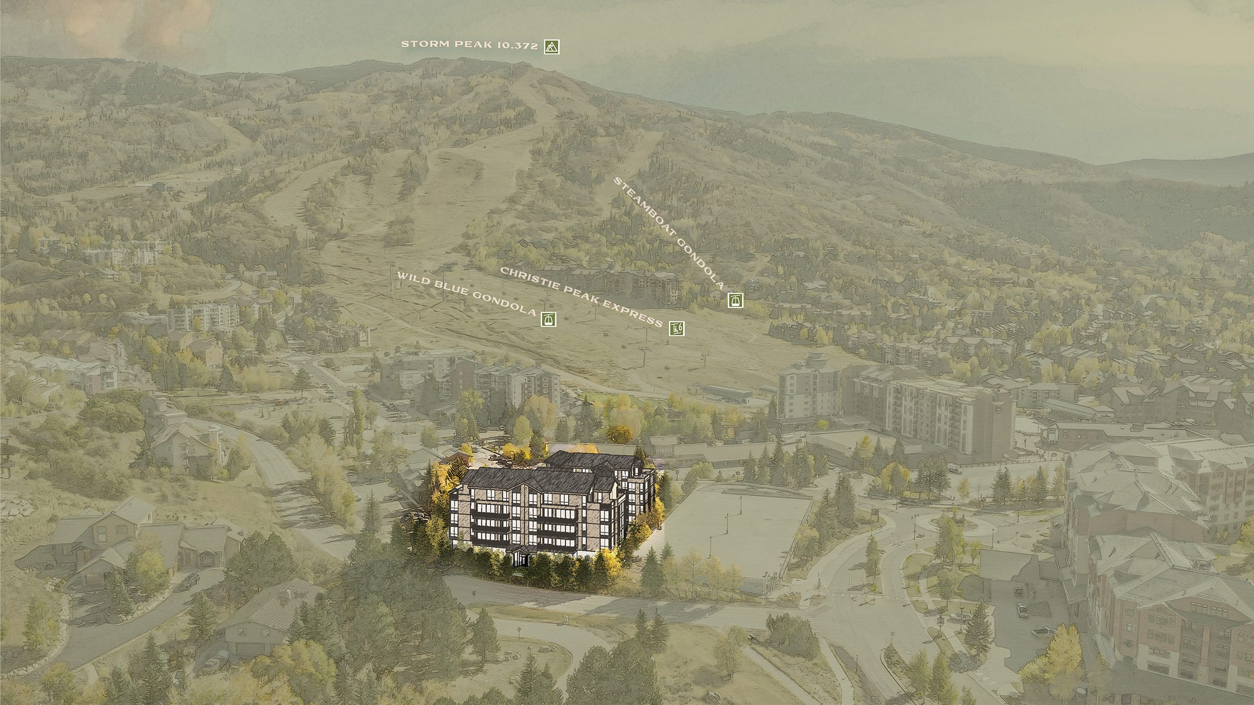 1700 Steamboat Base Area map