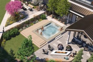 1700 Ski Time Square courtyard rendering